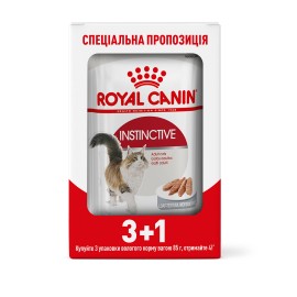 Вологий корм ROYAL CANIN INSTINCTIVE LOAF, для дорослих кішок, 3+1 шт, 4х85 г