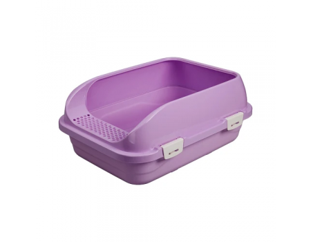 Туалет  під наповнювач AnimAll для кішок, з лопаткою, 58×42×24 см, фіолетовий