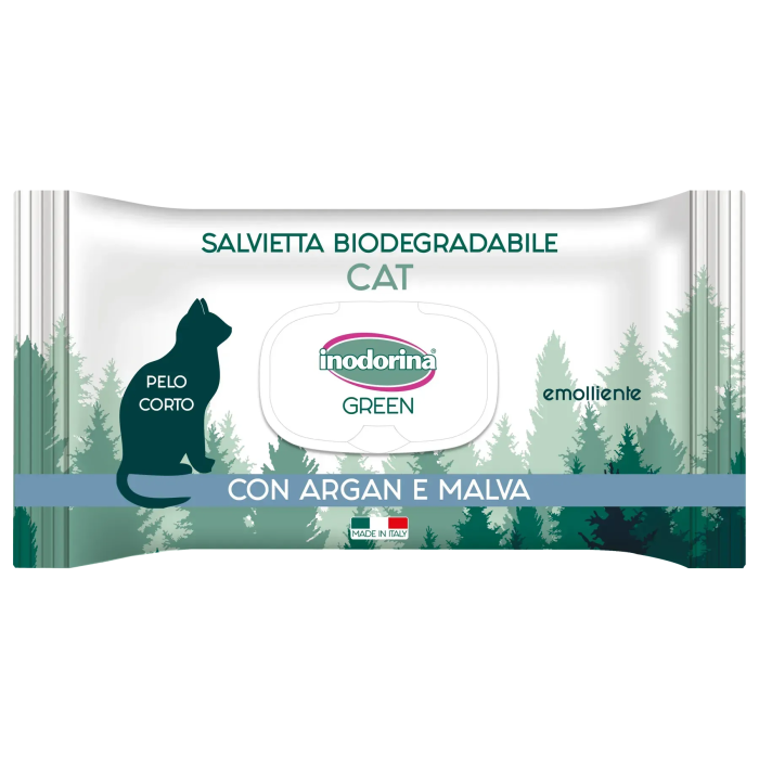 Салфетки Inodorina Salv Green Cat Pelo C для короткошерстных кошек, 30 шт