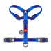Шлея для собак H-подібна WAUDOG Nylon Mono QR світловід. розмір М Ш 20мм А 38-60cм В 45-60cм синій  - фото 2