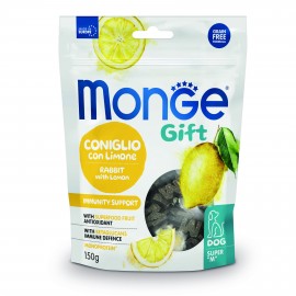 Лакомство Monge Gift Dog Immunity support кролик с лимоном 150 г..