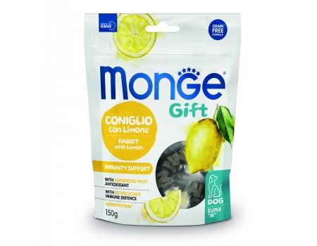 Лакомство Monge Gift Dog Immunity support кролик с лимоном 150 г