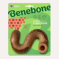 Игрушка крепкая для жевания Benebone Брюхо, со вкусом говяжьего рубца - MEDIUM, для собак весом до 27 кг.