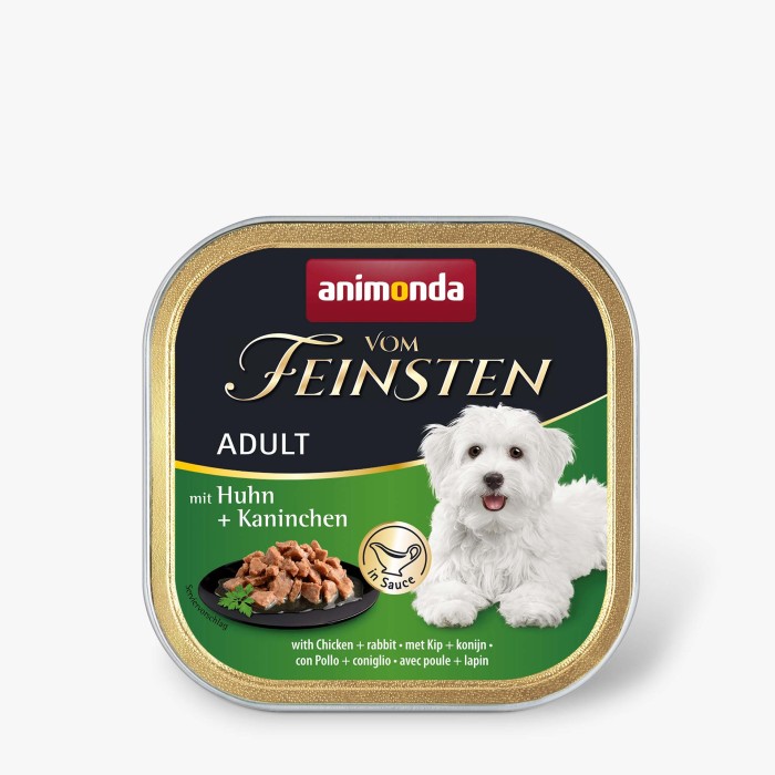 Корм влажный для собак Animonda Vom Feinsten delicious sauce Adult with Chicken + rabbit с курицей и кроликом, 150 г