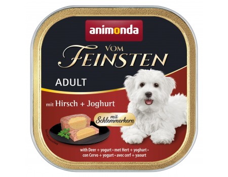 Корм влажный для собак Animonda Vom Feinsten gourme Adult with Deer + yogurt с олениной в йогурте, 150 г