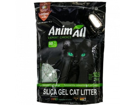 AnimAll "Зеленый Изумруд" - Силикагелевый наполнитель для кошачьего туалета, 5,25 кг/ 10,5л