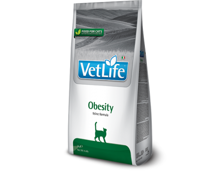 Сухой корм Farmina Vet Life Obesity для кошек, диетическое питание для снижения лишнего веса, (25333) 2 кг