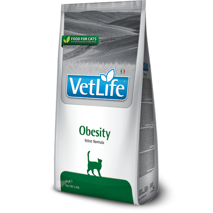 Сухий корм Farmina Vet Life Obesity для котів, дієтичне харчування для зниження зайвої ваги, (25333) 2 кг