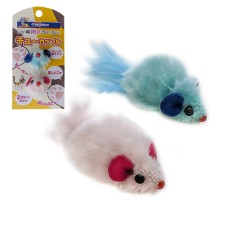 Игрушка для кошек CattyMan Mouse Toys ПЛЮШЕВЫЕ МЫШКИ набор 2од