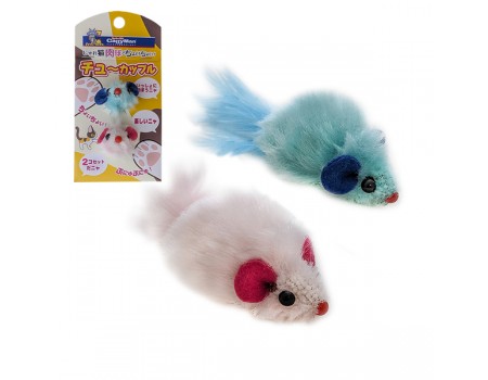 Іграшка для котів CattyMan Mouse Toys ПЛЮШЕВІ МИШКИ набір 2од
