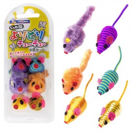 Игрушка для кошек CattyMan Color Mouse ЦВЕТНЫЕ МЫШКИ, набор 6 ед...