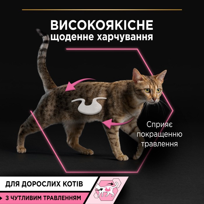 Вологий корм PRO PLAN Delicate для дорослих котів з чутливим травленням шматочки у підливці з океанічною рибою 85 г