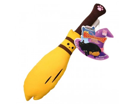 Іграшка для котів CattyMan Kick Toy Broom КЕТТІМЕН МІТЛА, шурхотлива, 33 см
