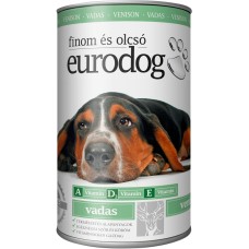 Влажный корм EuroDog Venison для собак, кусочки в желе, с олениной, 1,24 кг