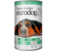 Вологий корм EuroDog Venison для собак, шматочки в желе, з олениною, 4..