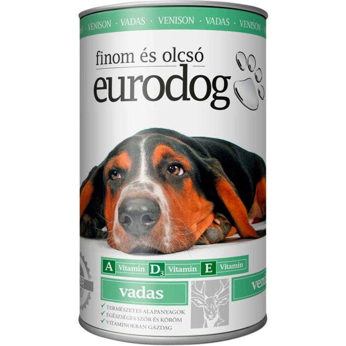 Влажный корм EuroDog Venison для собак, кусочки в желе, с олениной, 415 г