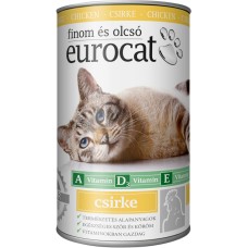Влажный корм EuroCat Poultry для кошек, кусочки в желе, с птицей, 415 г