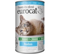 Корм вологий EuroCat Fish для котів шматочки в желе з рибою 415 г..