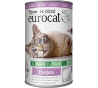 Корм вологий EuroCat Liver для котів шматочки в желе з печінкою 415 г..