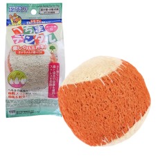 Жевательная игрушка DoggyMan Loofah Ball МЯЧ ЛЮФА для чистки зубов собак, вкус карамели, 6х5,5см