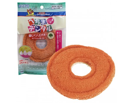 Жевательная игрушка DoggyMan Loofah Doughnut ПОНЧИК ЛЮФА для чистки зубов собак, вкус карамели, 10х10см