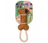 DoggyMan Leather Bone ДОГГИМЕН КОСТЬ КОЖНАЯ С КАНАТОМ жевательная игру..