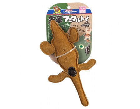 DoggyMan Leather Crocodile ДОГГІМЕН КРОКОДИЛ ШКІРЯНИЙ жувальна іграшка з пищалкою для собак