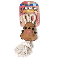 DoggyMan Leather Rabbit with Rope ДОГГИМЕН КРОЛИК КОЖАНЫЙ С КАНАТОМ жевательная игрушка для собак