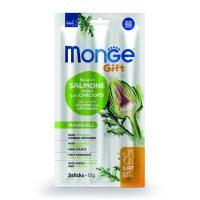М'ясна паличка Monge Gift Cat Hairball сьомга з артишоком 15 г (3х5 г)