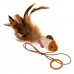 Игрушка для кошек Дразнилка-рыбка на палец GiGwi Teaser, перо, текстиль, 7 см