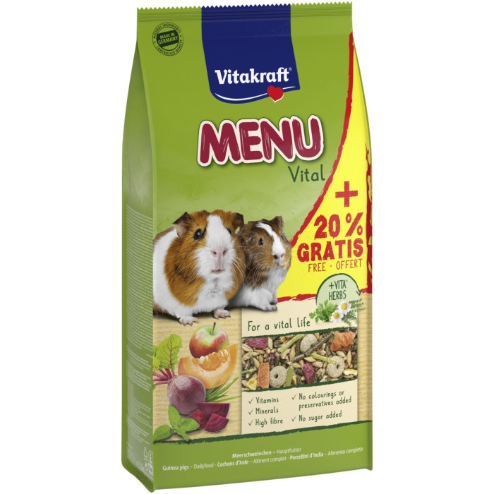 Vitakraft Корм для морських свинок Menu 1кг +20% у подарунок
