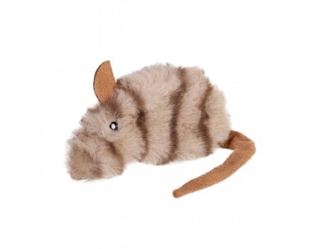 Игрушка для кошек Мышка с кошачьей мятой GiGwi Catnip, искусственный мех, кошачья мята, 10 см