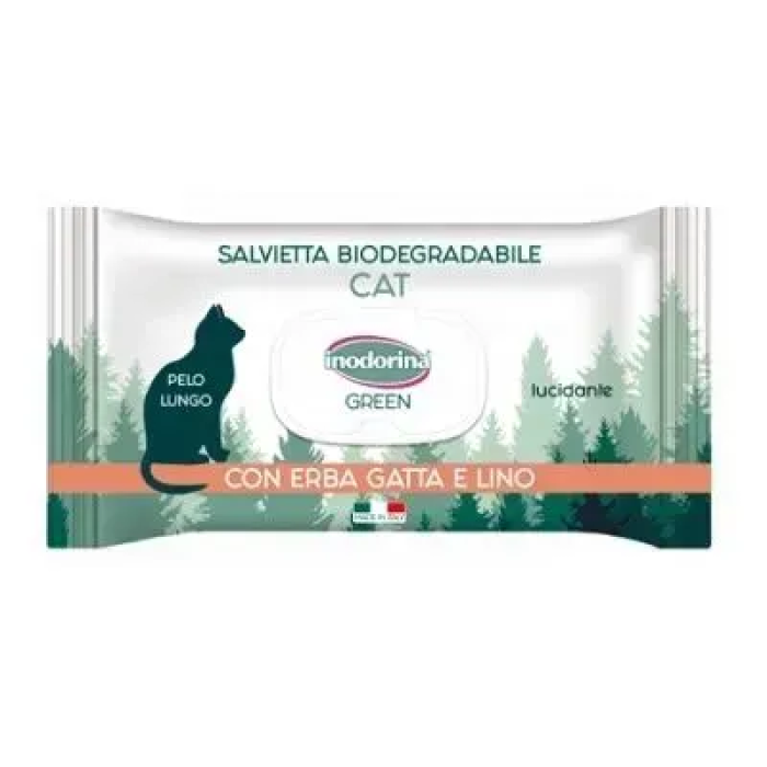 Серветки Inodorina Salv Green Cat Pelo L для довгошерстних котів, 30 шт