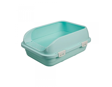 Туалет  під наповнювач AnimAll для кішок, з лопаткою, 58×42×24 см, м'ятний
