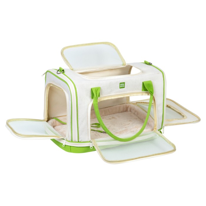 Сумка-переноска для котів та дрібних порід собак WAUDOG Relax Eco, 47x30x28 см, до 8 кг