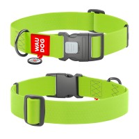 Ошейник для собак WAUDOG Waterproof с QR, водостойкий, XXL, Ш 4 см, Длин 46-70 см, салатовый