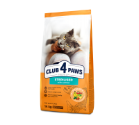 Сухой корм Club 4 Paws (Клуб 4 лапы) ПРЕМИУМ Sterilised with Salmon, д..