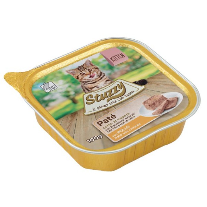 MISTER STUZZY Kitten МИСТЕР ШТУЗИ ДЛЯ КОТЯТ корм для котят, паштет с курицей, 100г.