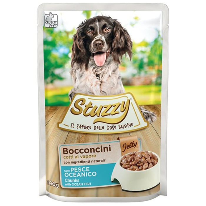 STUZZY Dog Ocean Fish ШТУЗІ ОКЕАНІЧНА РИБА в желе корм для собак з тріскою, пауч, 100г.
