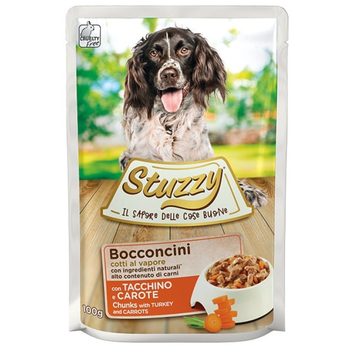 STUZZY Dog Turkey Carrot ШТУЗІ ІНДЕЙКА І МОРКВА в соусі корм для собак, пауч, 100г.