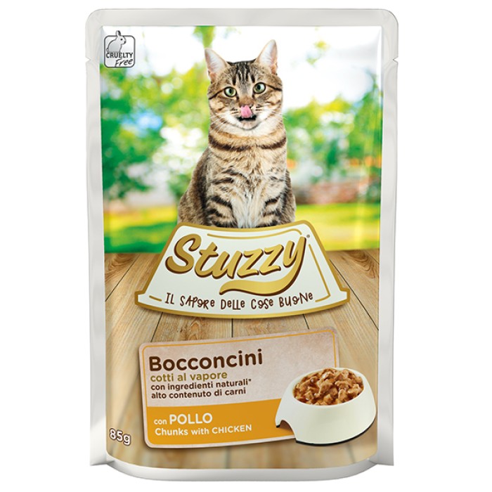 Вологий корм Stuzzy Cat Chicken ШТУЗІ КУРКА в соусі, для кішок, пауч 85г