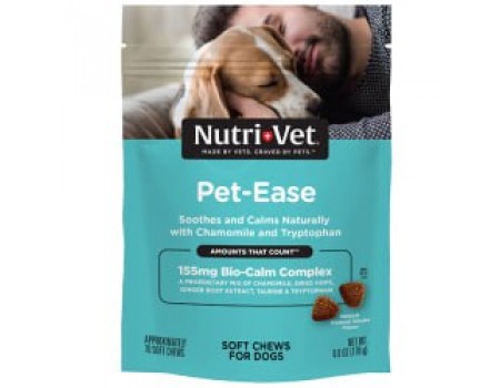 Nutri-Vet Pet-Ease Soft Chews НУТРИ-ВЕТ АНТИ-СТРЕСС успокаивающее средство для собак, мягкие жевательные таблетки, 70 табл