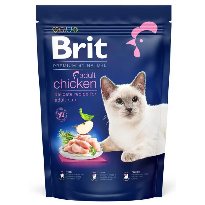 Brit Premium Cat Adult Chicken с курицей для взрослых кошек
