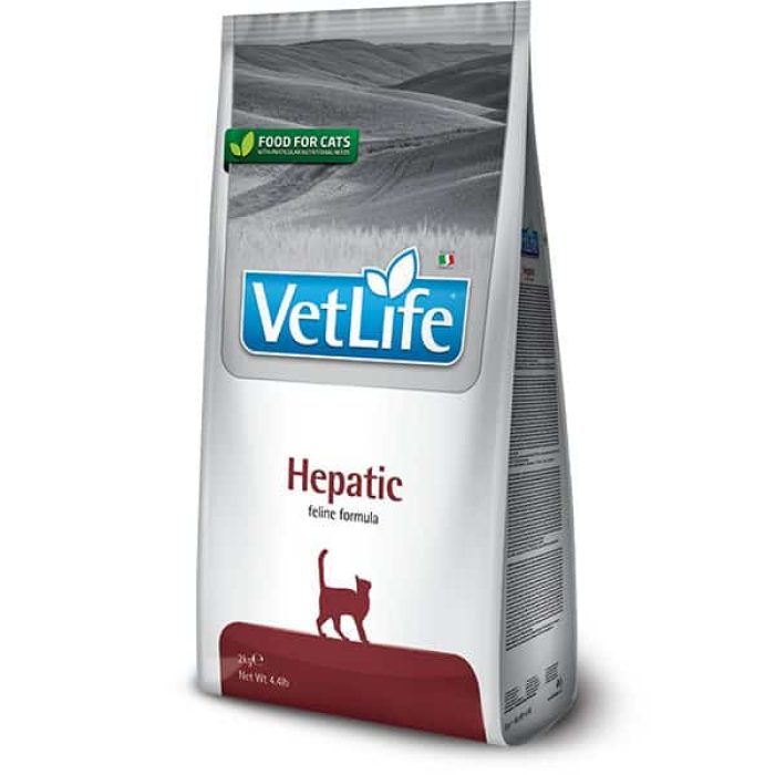 Сухий корм Фарміна Cat Vet Life Hepatic дієт. харчування, при хронічній печінковій недостатності, 2 кг 30399