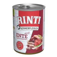 Беззерновой влажный корм Rinti Kennerfleisch mit Ente РИНТИ КЕННЕРФЛЯЙШ, для собак, утка, 400 г