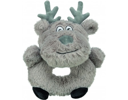 Іграшка Trixie для собак Різдвяний олень з пискавкою, плюшева, 24 см
