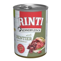 Беззерновий вологий корм Rinti Kennerfleisch mit Rentier РІНТІ КЕННЕРФЛЯЙШ, для собак, оленина, 400 г
