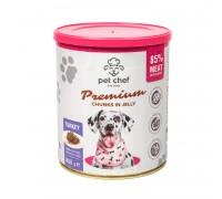 Корм влажный Pet Chef, Кусочки в желе для взрослых собак, с индейкой, ..