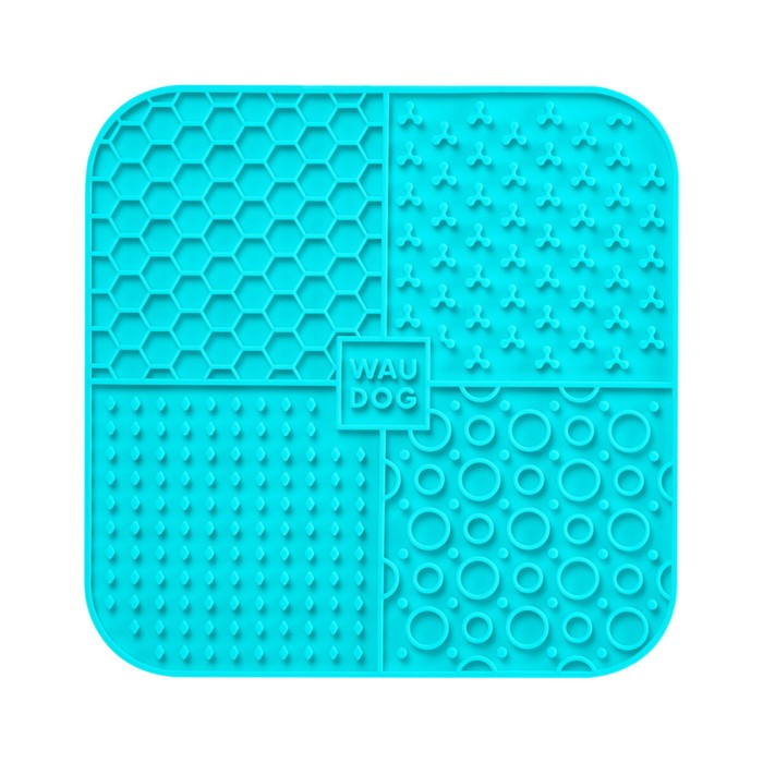 Килимок для злизування WAUDOG Silicone, 190х190х10 мм, блакитний
