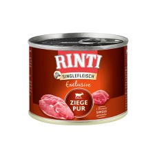 Беззерновой влажный корм Rinti Singlefleisch Exclusive Ziege Pur РИНТИ МОНОПРОТЕИН, для собак, коза, 185 г